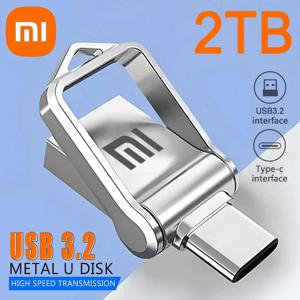 샤오미 2TB USB 3.2 플래시 드라이브 고속 Type-C 인터페이스 듀얼 유즈 플래시 메모리 512GB 1TB 스틱 (휴대폰, 윈도우 11 컴퓨터용)