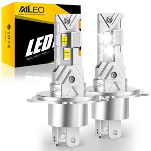 AILEO 2Pcs LED 조명 200W 20000LM H4 H1 H7 H9 H8 H11 LED 9005 HB3 9006 HB4 6500K 헤드라이트 전구 자동차 램프 흰색 플러그 앤 플레이