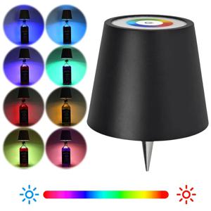 USB 충전식 와인병 LED 무드등 2000mAh 터치 무단계 디머 RGB 3색 RGB 화이트 무선 펍 테이블 야간 조명