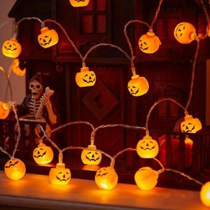 1pc 10/20 LED 할로윈 미니 호박 문자열 조명 배터리 구동 선물 홈 침실 할로윈 파티 장식에 대 한 장식 램프