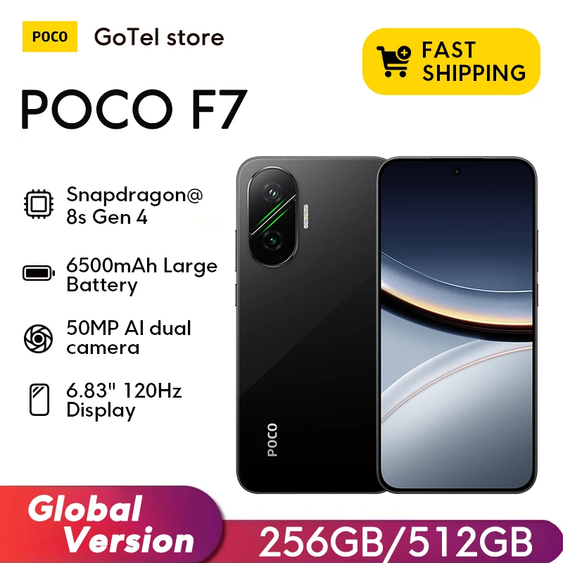 【월드 프리미어】POCO F7 5G 글로벌 버전 스냅드래곤 ®   8세대 4 NFC 6.83인치 1.5K AMOLED 디스플레이 50MP 카메라 OIS 6500mAh 스마트폰