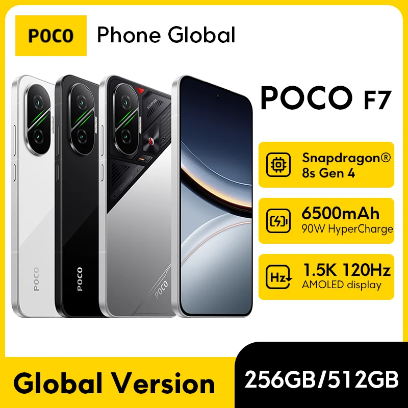 【월드 프리미어】POCO F7 5G 글로벌 버전 스냅드래곤 ®   8세대 4 NFC 6.83인치 1.5K AMOLED 디스플레이 50MP 카메라 OIS 6500mAh 스마트폰