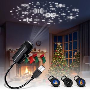 USB 직접 연결 행성 프로젝터 램프 할로윈 크리스마스 분위기 조명 창의적인 LED 야간등 침실 배경용