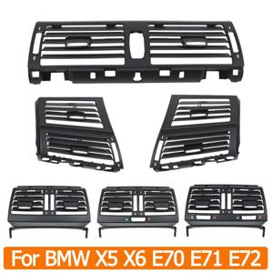 BMW X5 X6 E70 E71 E72 2007-2014 용 전면 후면 AC 컨디셔너 신선한 공기 배출구 배출구 커버 패널 교체 64229220101