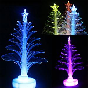 1Pc 다채로운 LED 광섬유 야간 조명 어린이 크리스마스 선물 크리스마스 장식 밤 조명 장난감 LED 크리스마스 트리 램프 빛