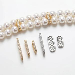 2PCS 진주 체인 커넥터 보석에 대 한 고정 목걸이 결과 만들기 DIY 손으로 만든 황동 14k 골드 도금 액세서리