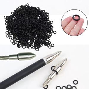 60/100pcs 양궁 화살촉 포인트 잠금 O 링 고무 와셔 대상 브로드 헤드 화살표 포인트 팁 야외 스포츠 액세서리