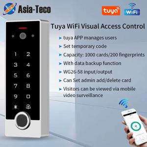 홈 액세스 제어 시스템용 Tuya 비디오 인터콤, 와이파이 지문 액세스 키패드, 모니터 없는 문짝 오프너 및 인터콤, 1080P