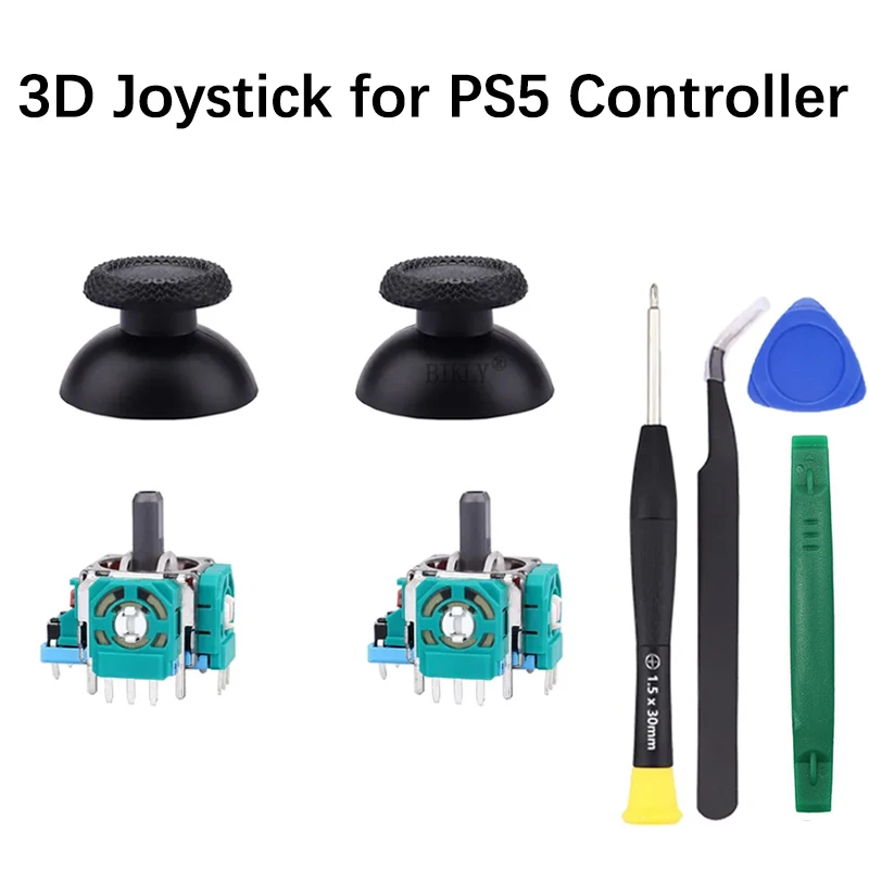 드라이버가 포함된 PS5 컨트롤러용 8 in 1 교체 조이스틱 키트 3D 아날로그 엄지 스틱 수리 키트