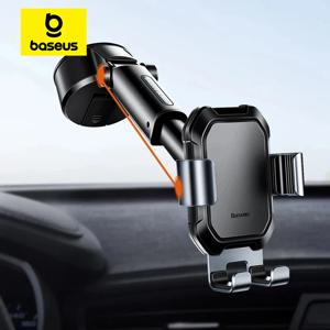 Baseus 중력 자동차 전화 홀더 흡입 컵 조정 가능한 범용 홀더 스탠드 자동차 GPS 마운트 아이폰 12 프로 최대 Xiaomi POCO