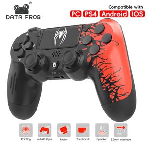 DATA FROG 무선 게임 컨트롤러 PS4 게임 패드 용 Bluetooth 호환 Spide 게임 패드 조이스틱 PC 용 슬림/프로 콘솔 게임