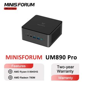 MINISFORUM UM890 Pro 미니 PC AMD Ryzen 9 8945HS Windows 11 미니 컴퓨터 DDR5 32GB 1TB NVME SSD Oculink DP Wifi6e 게임용 미니 PC