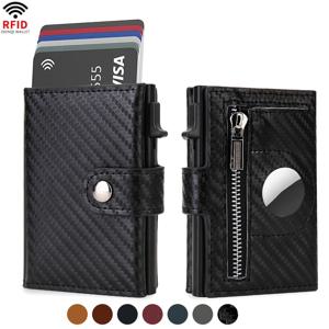 Airtag 지갑 Rfid 신용 카드 소지자 남성용 지갑 Trifold Luxury Slim Air Tag Tracker 미니멀리스트 카드 소지자 케이스 선물 선택