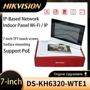 Hikvision DS-KH6320-WTE1 실내 비디오 인터콤 7인치 TFT 스크린 POE WiFi IP 기반 스테이션 다국어 지원