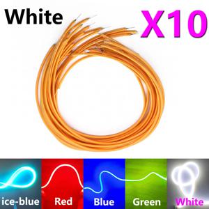 10Pcs 3V 백색 LED COB 유연한 필라멘트 80mm 60mm 255mm 130mm 레트로 에디슨 전구 램프 부품 LED 다이오드 조명 스트립 장식