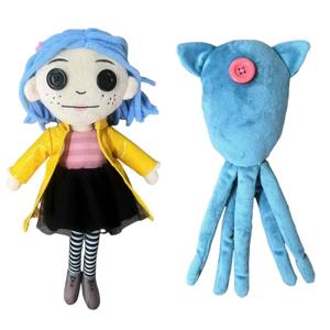 28cm Coraline 플러시 물건 만화 그림 Kawaii 인형 부드러운 베개 추악한 어린이 귀여운 Collectible 인형 장식 장난감 생일 선물