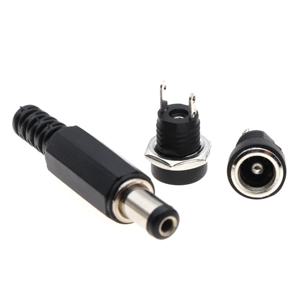 10PCS 5Pair DC 전원 커넥터 핀 2.1x5.5mm 암 플러그 잭 + 수 플러그 잭 소켓 어댑터 DC-022B
