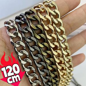 120cm 금속 알루미늄 가방 체인 교체 부품 손으로 짠 어깨 핸드백에 대한 액세서리 DIY 수제 분리형 스트랩