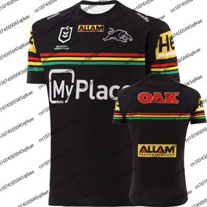 2025 뉴 여름 호주 NRL Penrith Panthers 홈 저지 여성 남성 대형 트레이닝 티 통기성 키즈/성인 럭비 저지