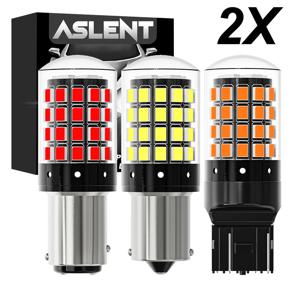 2pcs 1156 BA15S P21W BAU15S PY21W 7443 W21/5W T20 7440 W21W WY21W 1157 P21/5W BAY15D 54 LED 전구 CanBus 램프 방향 지시등