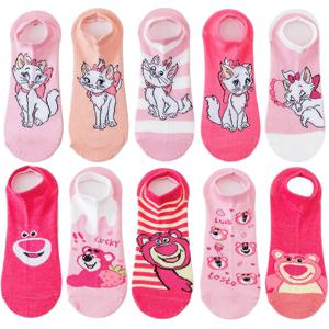 10 쌍 miniso 디즈니 만화 애니메이션 양말 남성 여성 힙합 거리 패션 참신 재미 캐주얼 짧은 보트 양말 귀여운
