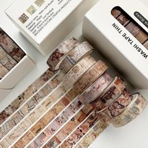 저널링 Washi 테이프에 대 한 8PCS 애완 동물 테이프 롤 빈티지 애완 동물 테이프 공예에 대 한 Washi 테이프 롤 일기 마스킹 테이프 Washi 스티커