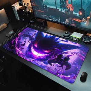 마우스 패드 대형 게임용 키보드 게이머 P-Pokemons 테이블 위의 마우스 패드 속도 데스크 매트 Kawaii Anime PC 카펫 G-Gengars 마우스 매트