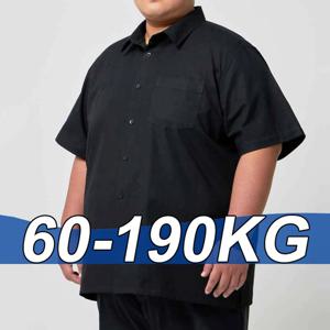 남성 셔츠 플러스 사이즈 여름 반팔 티셔츠 비즈니스 작업 셔츠 루즈핏 편안한 오버 사이즈 탑 남성 의류 60-190KG