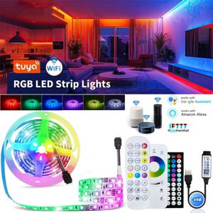 투야 와이파이 LED 스트립 조명 RGB 5V USB LED 라이트 블루투스 음악 동기화 TV 배경 조명 테이프 (알렉사 게임룸 홈데코용)