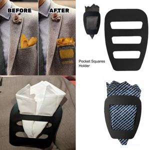 포켓 스퀘어 홀더 손수건 키퍼 주최자 남자 남성용 접힌 손수건 신사 정장 착용 액세서리 1/2/3PC