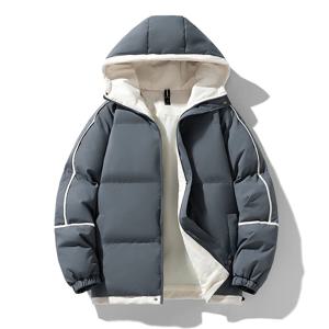멀티 컬러 패션 트렌드 후드 빵 재킷 캐주얼 루즈 겨울 따뜻한 코튼 파카 중년 및 젊은이 후드 파카