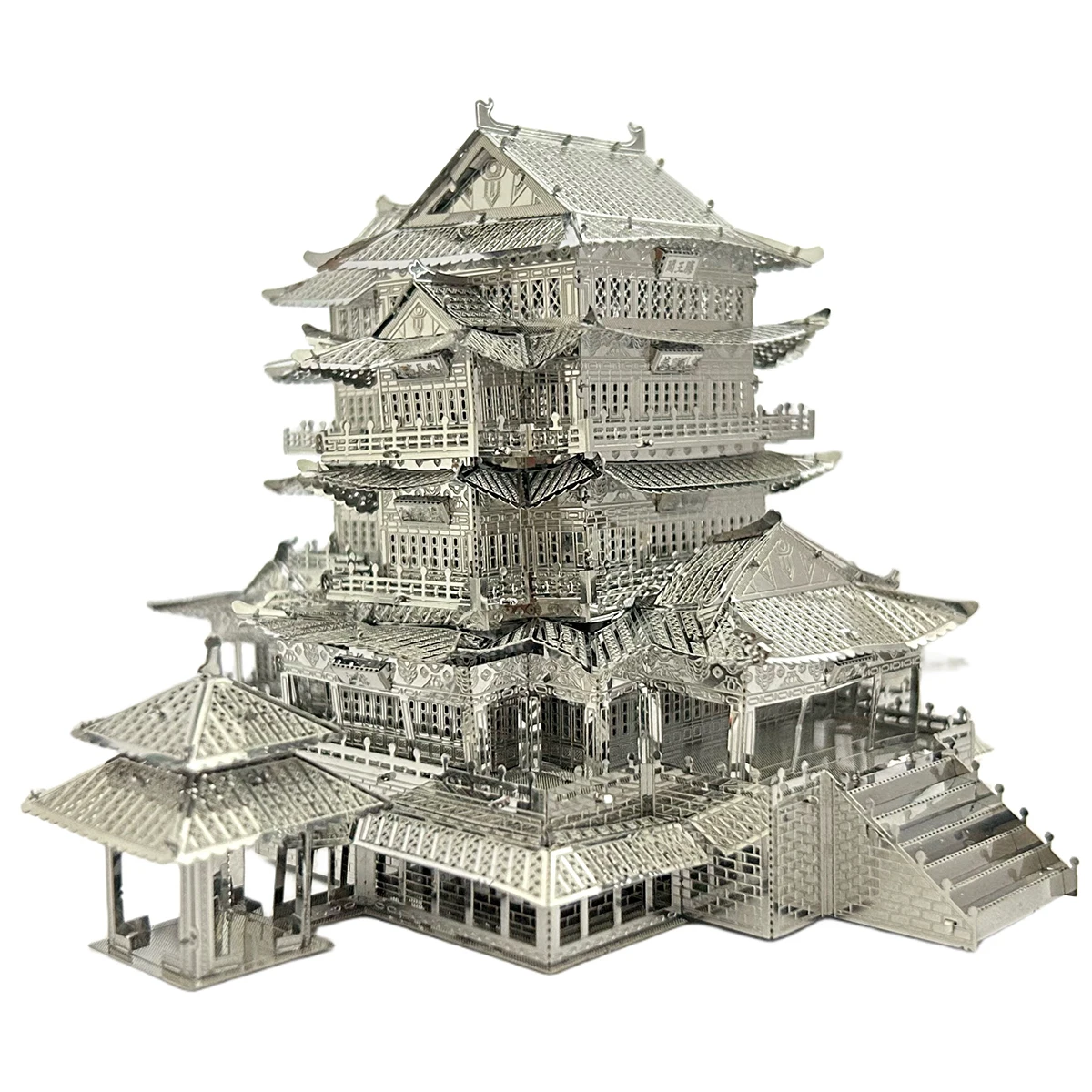 Tengwang Pavilion 성인을위한 3D 금속 퍼즐 DIY Mecha 모델 키트 블록 전투기 모델 키트 두뇌 티저 퍼즐 Fidget Toys