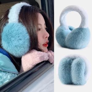 하라주쿠 러블리 플러시 방풍 귀마개 귀 보호 접이식 두꺼운 긴 플러시 귀마개 여성용 남성용 겨울 따뜻한 귀마개