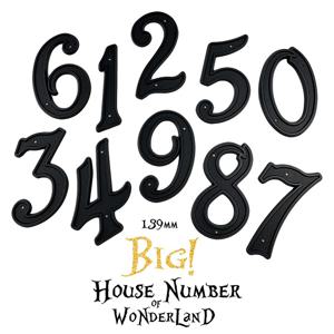 1pc 블랙 139mm 현대 집 번호 야외 5.5 인치 ABS 플라스틱 아파트 문 번호 사서함 주소 기호 # 0-9 나사 포함