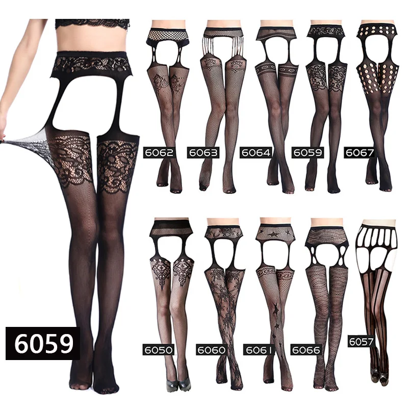 여성 섹시 란제리 스타킹 가터 벨트 스트라이프 탄성 스타킹 블랙 Fishnet 스타킹 허벅지 쉬어 스타킹 팬티 스타킹 dropship