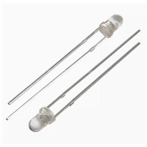 감광성 광 제어 LED 램프 비드, 투명 백색 콜로이드 수광기, 광다이오드 F3, 3mm, 100PCs