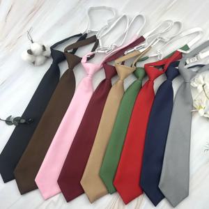 트렌디 JK 넥타이 대학생 셔츠 정장 Neckwear 남성 여성을위한 솔리드 브라운 넥타이 게으른 넥타이 학사 유니폼 짧은 목 넥타이