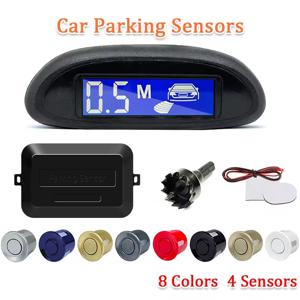 자동 Parktronic 역방향 LED 모니터가있는 자동차 용 Sinovcle 주차 센서 4 센서 레이더 탐지기 시스템 백라이트 디스플레이