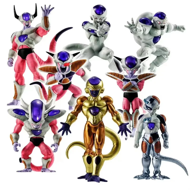 8 개/대 드래곤 볼 Z Frieza 그림 냉동고 세 번째 양식 입상 PVC 액션 피규어 컬렉션 모델 장난감 선물