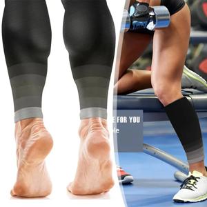 1 쌍 종아리 압축 슬리브 남성과 여성을위한 20-30Mmhg 다리 슬리브 양말 Shin Splint Relief Varicose Vein & Fatigue Support
