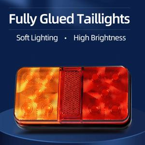 LED 후방 후미등 램프, 방향 지시등, 정지, 후진등, 트럭 트레일러, 캐러밴 버스, 모터홈 12V, 8, 10, 20/26