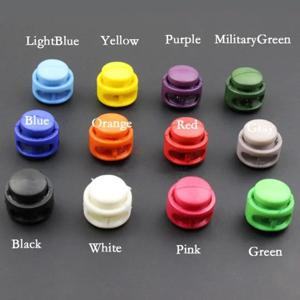 10pcs 16*17mm 멀티 컬러 플라스틱 Paracord 코드 잠금 클램프 2 구멍 토글 클립 스토퍼 신발 끈 코드 버클 가방 부품 Accessori