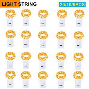 3/2/1m 20PCS 도매 LED 문자열 조명 구리 실버 와이어 화환 빛 요정 조명 파티 룸 장식 크리스마스 웨딩