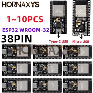 1-10PCS/ESP32 개발 보드 Type-C CP2102 WIFI 블루투스 모듈 듀얼 코어 무선 모듈 ESP-WROOM-32 확장 보드 38Pin