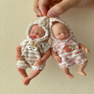 1 Pc 실물 같은 미니 실리콘 다시 태어난 인형 수제 비비 신생아 인형 소녀 어린이 생일 선물