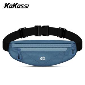 KoKossi 더블 지퍼 포켓 허리 가방 러닝 허리띠 스포츠 가방 체육관 요가 허리 벨트 팩 휴대 전화 Wasit 지갑 남여