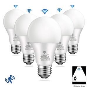 6PCS 220V PIR 모션 센서 램프 9W 12W 15W 18W LED 전구 모션 센서 적외선 방사선 모션 탐지기 보안 빛