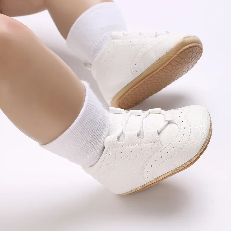 신생아 남아용 모카신 패션 캐주얼 스포츠 신발, 흰색 침례교 부드러운 밑창, 미끄럼 방지 첫 걸음