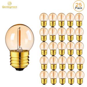빈티지 글로브 전구 G40 1W 10와트와 동일 Led 필라멘트 전구 2200K 따뜻한 흰색 220V 골드 색조 유리 E27 베이스 디밍 가능 램프