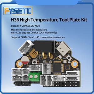 FYSETC H36 v1.3 콤보 고온 저항 Klipper Canbus 도구 보드 호환 NEMA14/36mm 모터 온보드 TMC2209